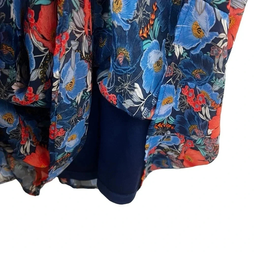 Shelby & Palmer sleeveless sheer fully lined swing dress w/pleated top size 8 - Picture 6 of 9